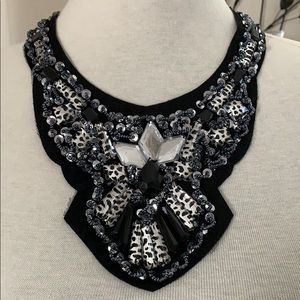 Pretty Handmade Sparkly Beaded Bib Necklace